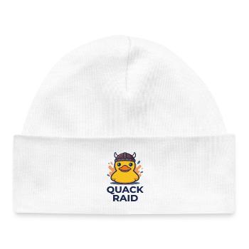 Viking Duck : Raid des coins - Bonnet bébé bio - blanc - Devant