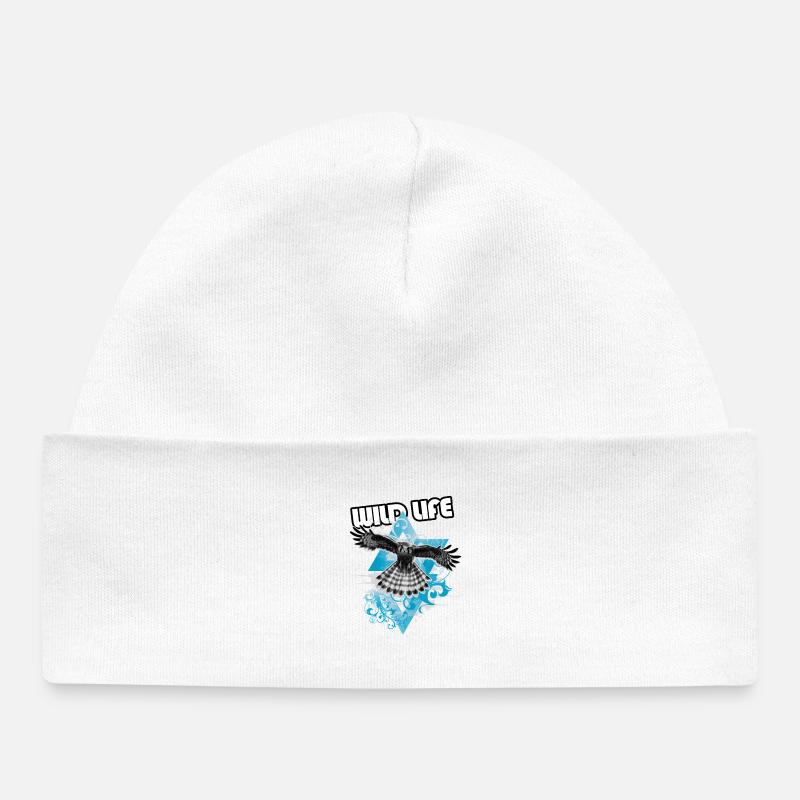 Aigle Libre et Graphique - Bonnet bébé bio - blanc