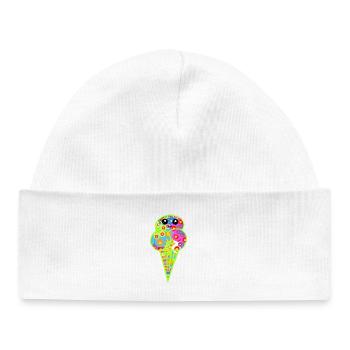 Retro Eis Vintage Kinder Kind 60er  - Baby Organic Mütze - Weiß - Vorne