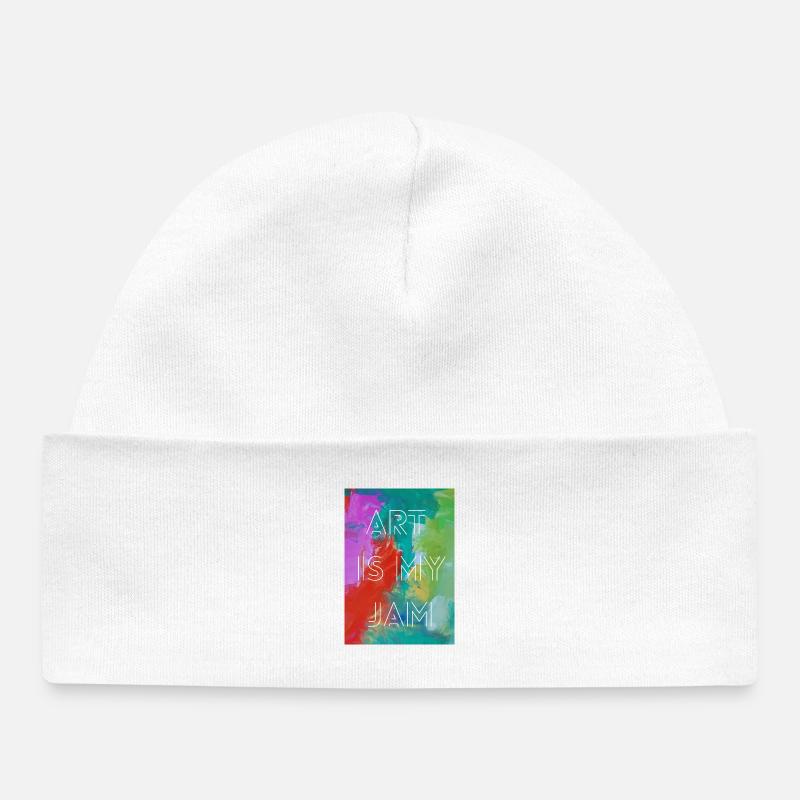 L’art, c’est mon truc - Bonnet bébé bio - blanc