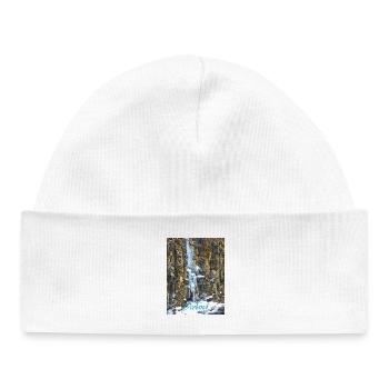 Iceland Waterfall - Baby Organic Beanie - white - Front