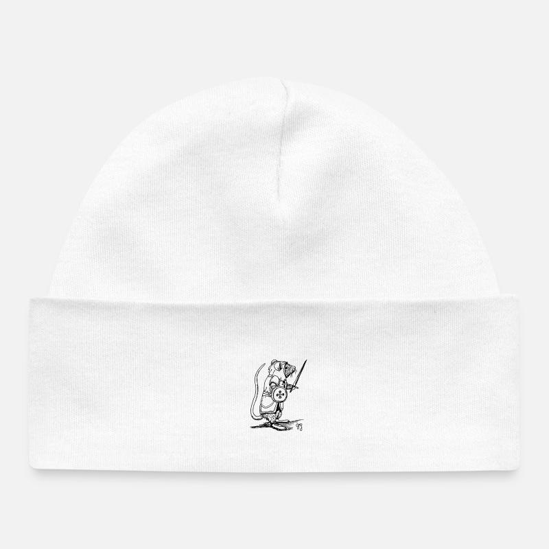 Chevalier Moustache - Bonnet bébé bio - blanc