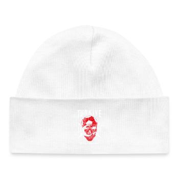 TÜRKEI Türkiye Fußball Fan Totenkopf Flagge - Baby Organic Mütze - Weiß - Vorne