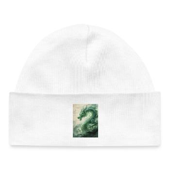 The Emerald Guardian: Qinglong - Eternal Force - Baby Organic Beanie - white - Front