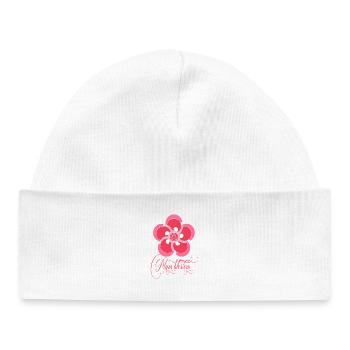 Plum blossom - Baby Organic Beanie - white - Front