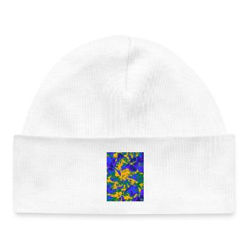 Explosion florale psychédélique néon - Bonnet bébé bio - blanc - Devant