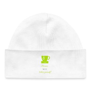 TEA-RIFFIC (Citron vert + Gris) - Bonnet bébé bio - blanc - Devant