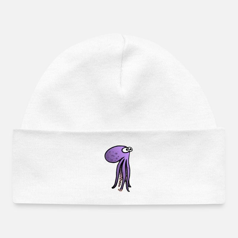 Poulpy - Bonnet bébé bio - blanc