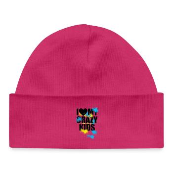 Crazy kids - Baby Organic Beanie - white - Front