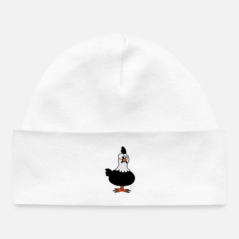 Poulet - Bonnet bébé bio - blanc