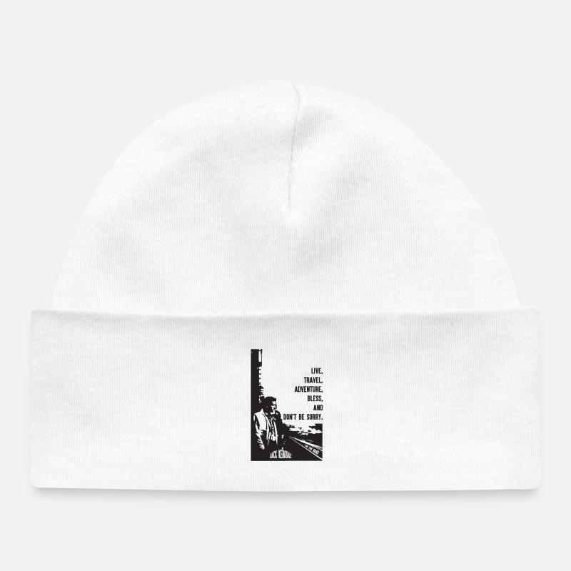JACK KEROUAC - Bonnet bébé bio - blanc