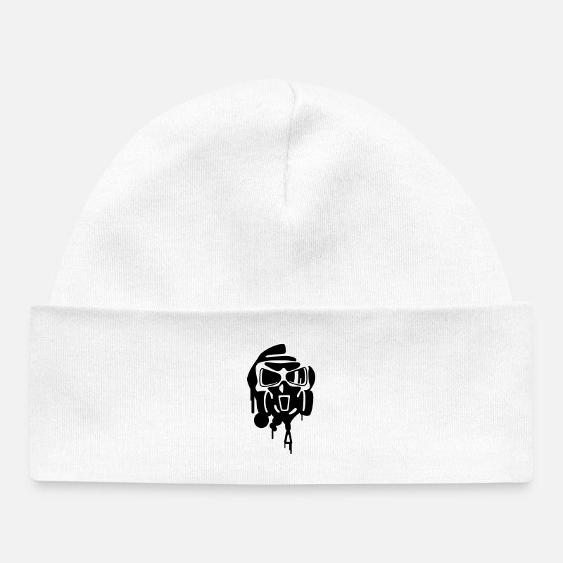 graffiti - Bonnet bébé bio - blanc