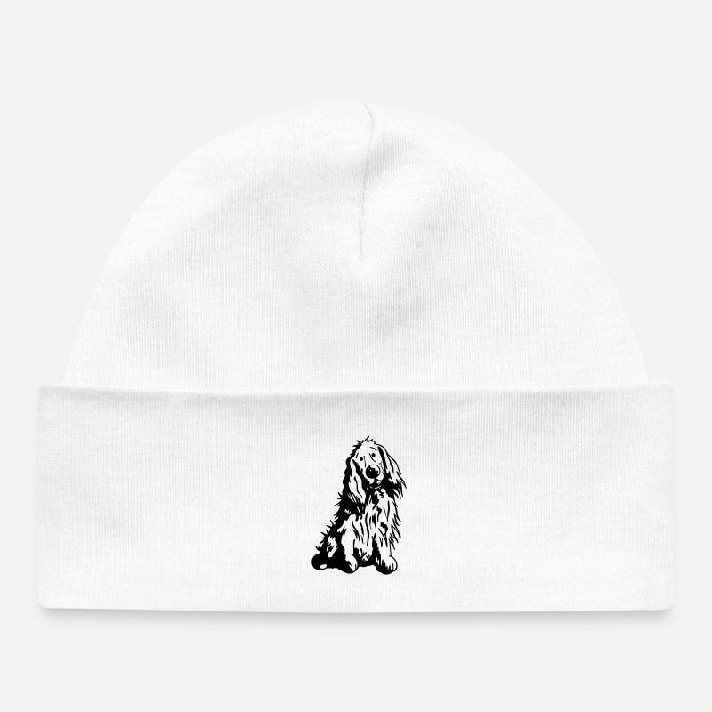Verträumter Cocker Spaniel - Baby Organic Mütze - Weiß