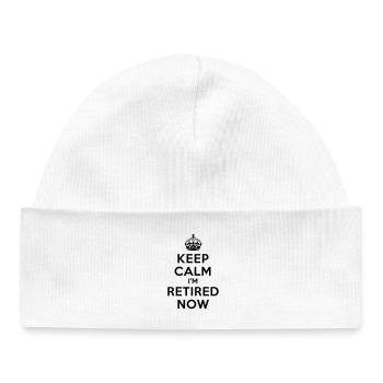 Keep calm I'm retired now - Baby Organic Mütze - Weiß - Vorne