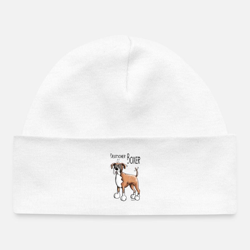 Deutscher Boxer - Baby Organic Mütze - Weiß
