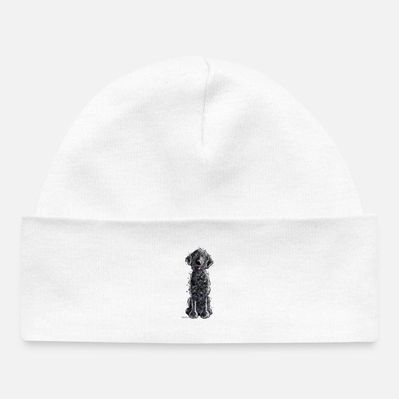 Retriever à poil bouclé - Chien - Chiens - Cadeau - Bonnet bébé bio - blanc