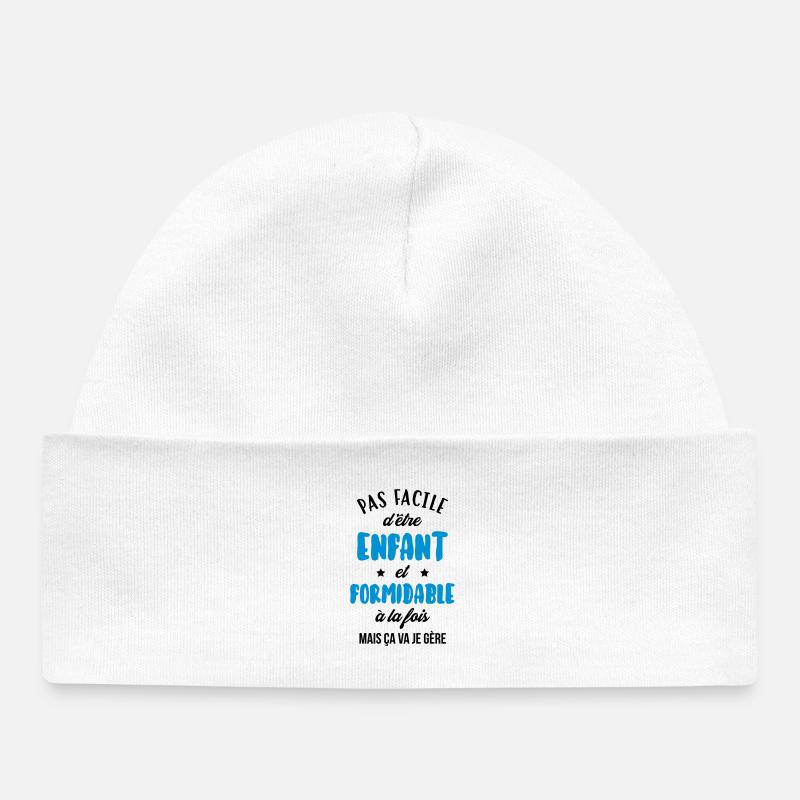 adolescent / enfant / ado / adolescente - Bonnet bébé bio - blanc