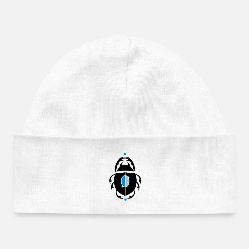 Skarabaeus Glückskäfer - Bonnet bébé bio - blanc