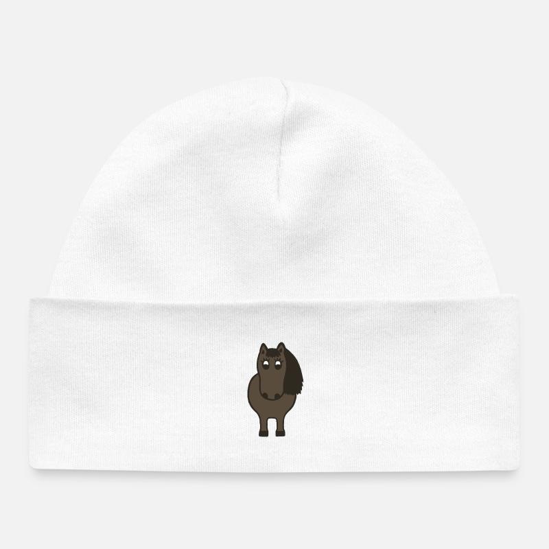 Poneys de boules - Bonnet bébé bio - blanc