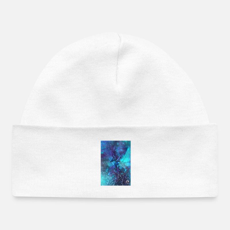 Blue Ravenstorm - Bonnet bébé bio - blanc