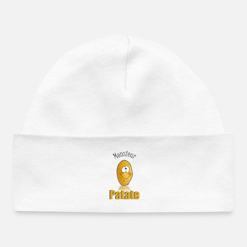 Mr Patate - Bonnet bébé bio - blanc