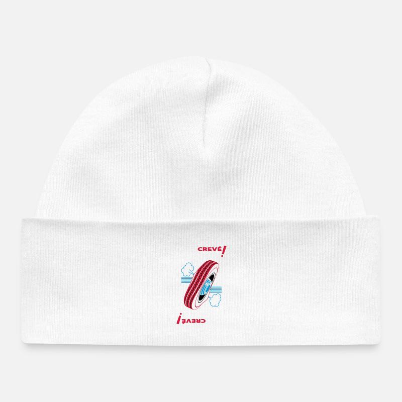 Tired! - Baby Organic Beanie - white