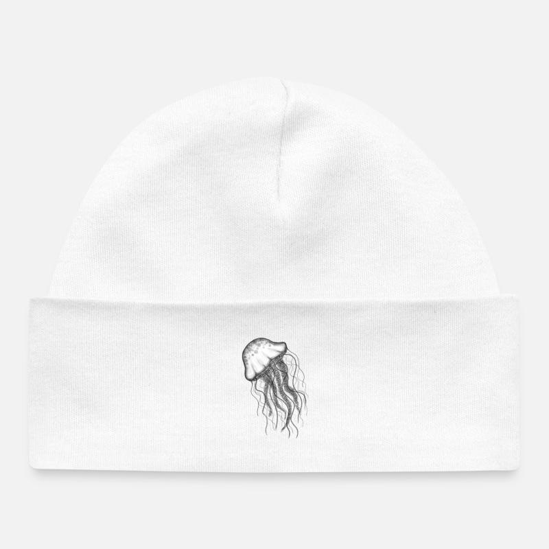 Méduse Méduse - Bonnet bébé bio - blanc
