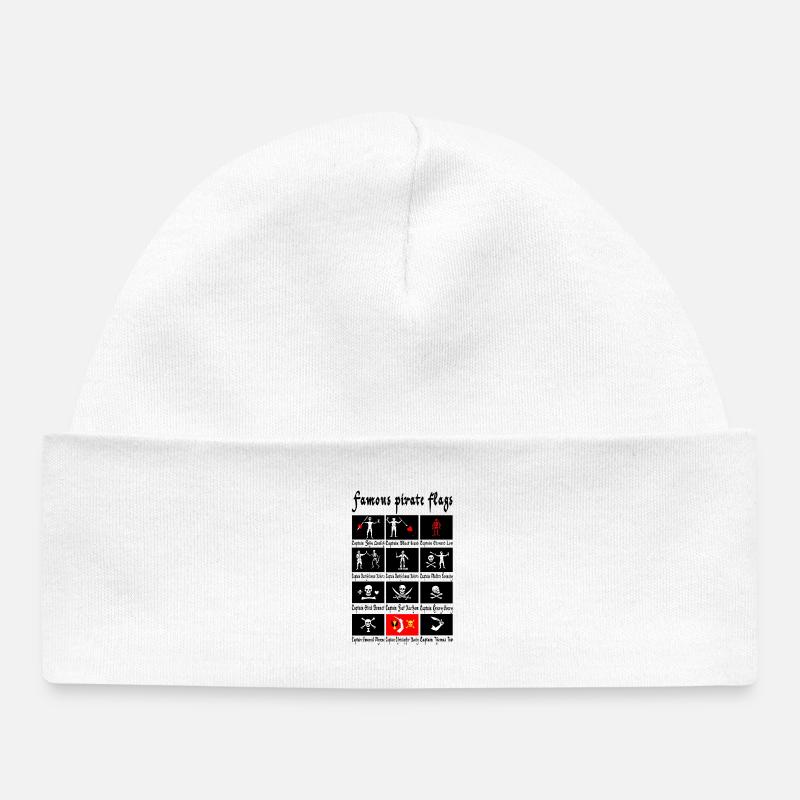 Drapeaux pirates célèbres - Bonnet bébé bio - blanc