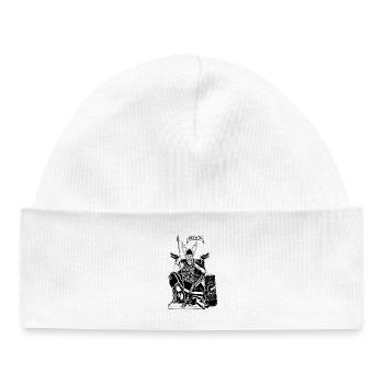 Odin sur le trône noir - Bonnet bébé bio - blanc - Devant