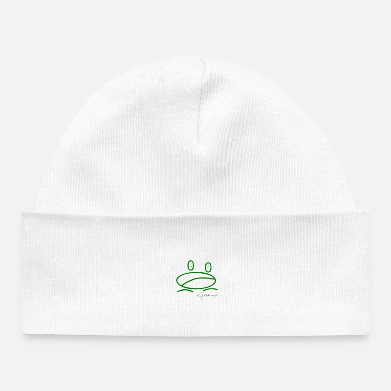 Grenouillemini © Chyropterum Innoxius - Bonnet bébé bio - blanc