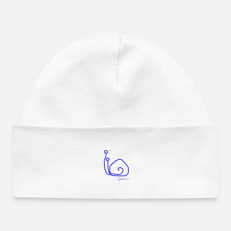 Escargotsolomeeting - Singleescargot - Bonnet bébé bio - blanc