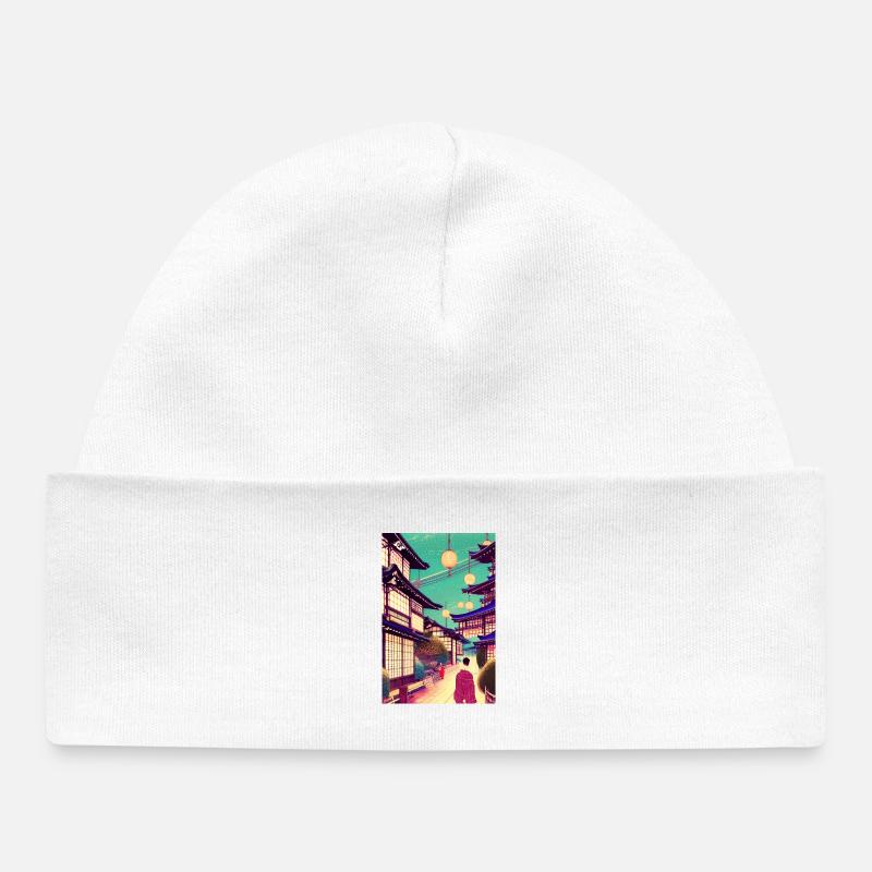 Estampe 8 - Bonnet bébé bio - blanc