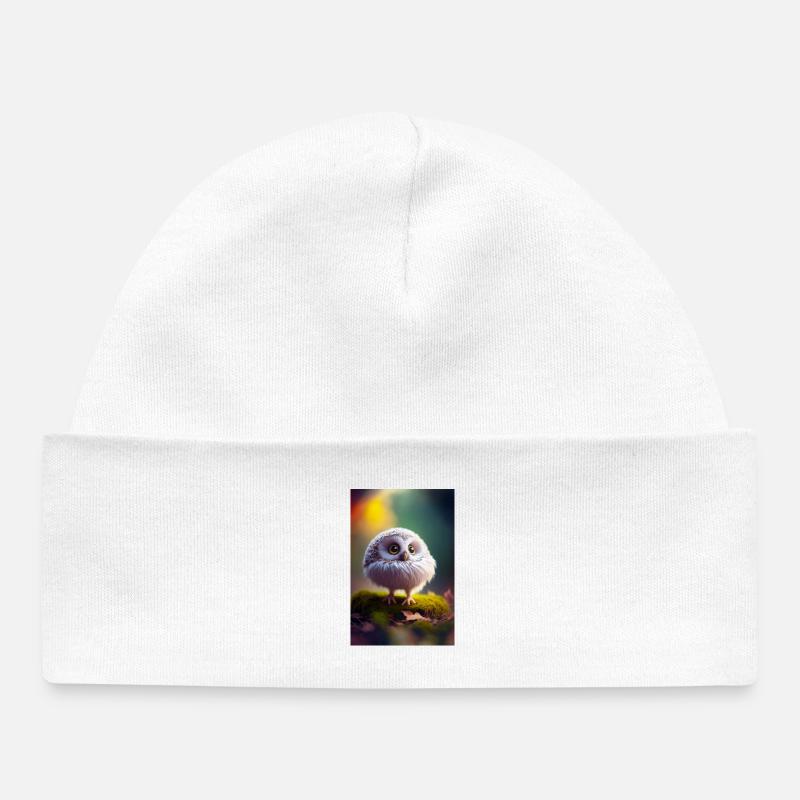 Chouette roudoudoupitchou - Bonnet bébé bio - blanc