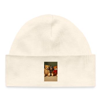 Teddy bear - Baby Organic Beanie - white - Front