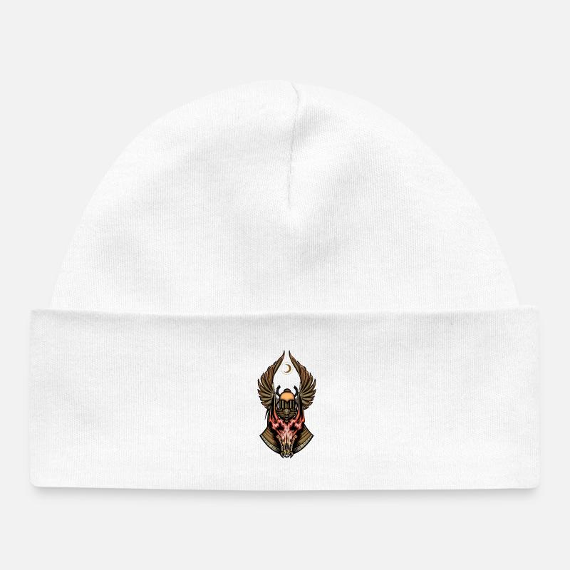 Coléoptère égyptien antique - Bonnet bébé bio - blanc