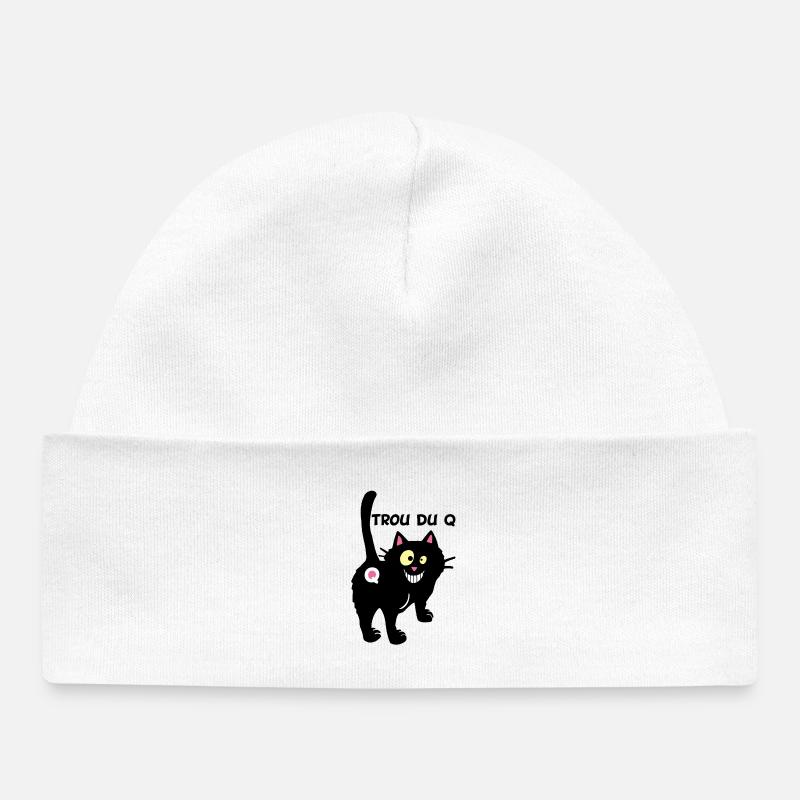 La lettre Q - Bonnet bébé bio - blanc