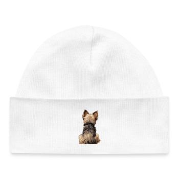Yorkshire Terrier - Baby Organic Beanie - white - Front