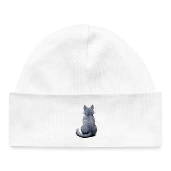 Bleu Russe - Bonnet bébé bio - blanc - Devant