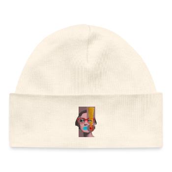 Golden inspirational mood - Baby Organic Beanie - white - Front