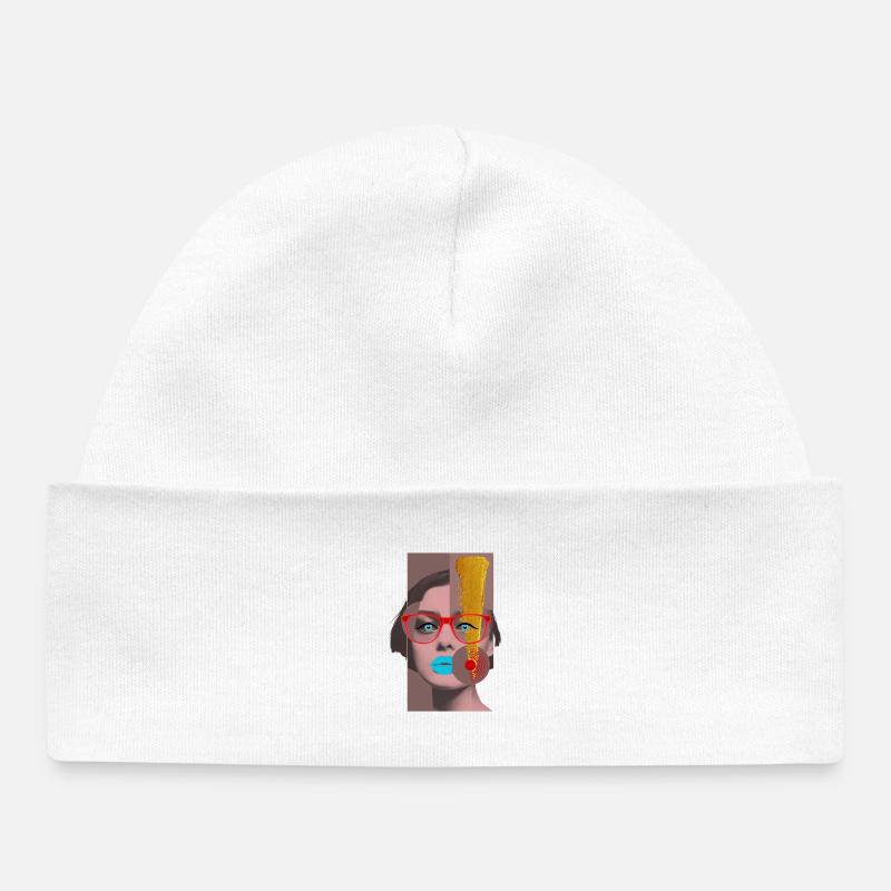 Humeur inspirante dorée - Bonnet bébé bio - blanc