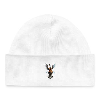 Wonderful elegant violin with wings. - Baby Organic Beanie - white - Front