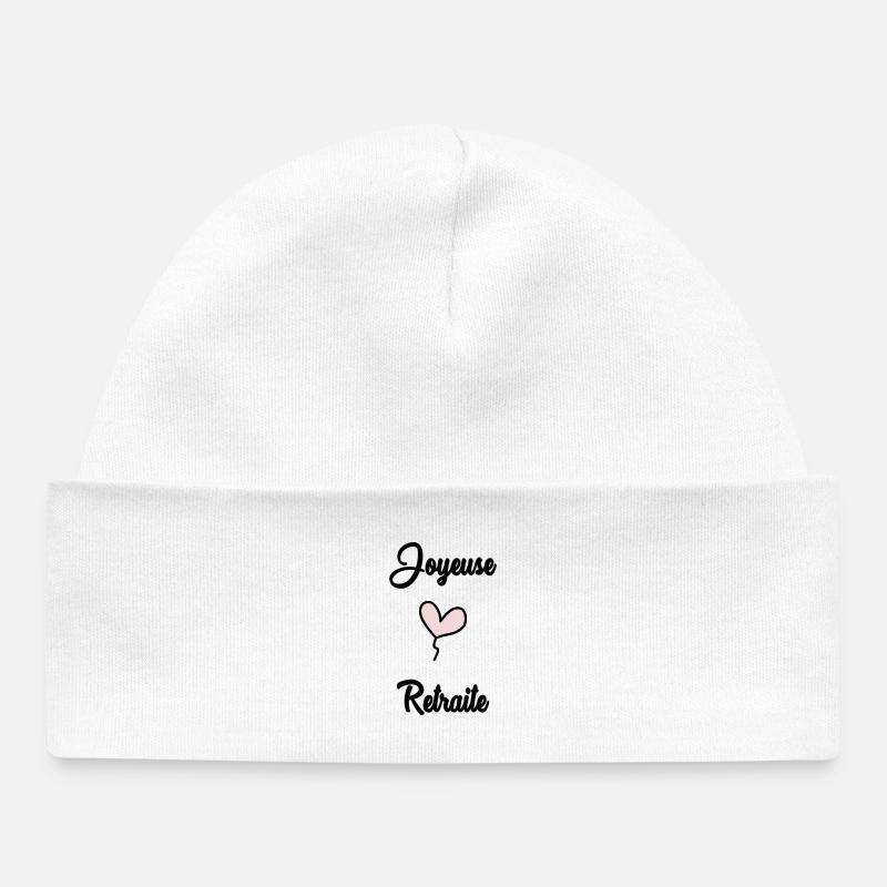 RETRAITE. JOYEUSE RETRAITE - Bonnet bébé bio - blanc