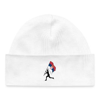 Drapeau Serbie homme courant - Bonnet bébé bio - blanc - Devant