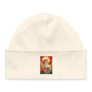 Fire Sky Unicorn - Baby Organic Beanie - white - Front