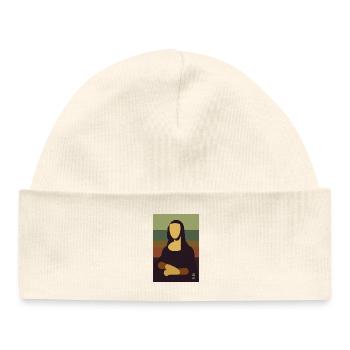 Mona Lisa - Baby Organic Beanie - white - Front