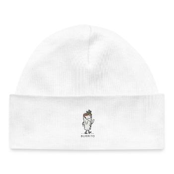 Burrito-Cartoon-Design - Baby Organic Mütze - Weiß - Vorne