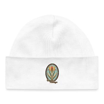 Vintage classique – Art Nouveau Floral - Bonnet bébé bio - blanc - Devant
