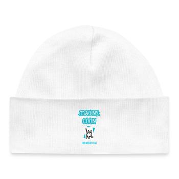 Maine Coon Die mächtige Punk-Katze - Baby Organic Mütze - Weiß - Vorne