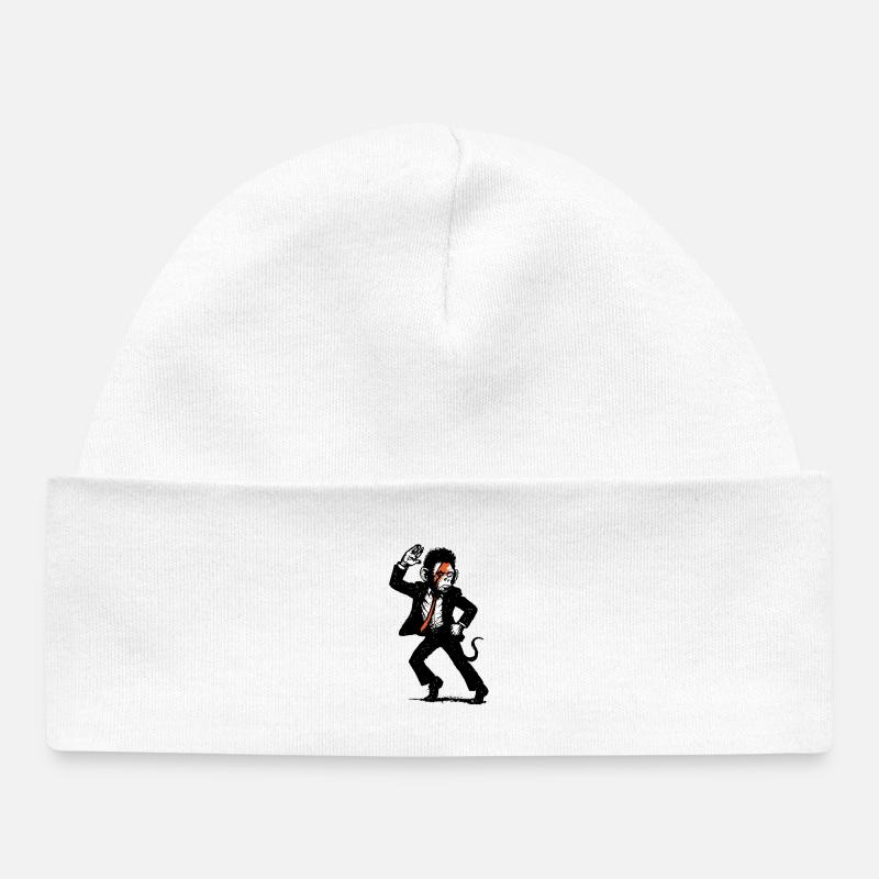 La danse du singe - Bonnet bébé bio - blanc