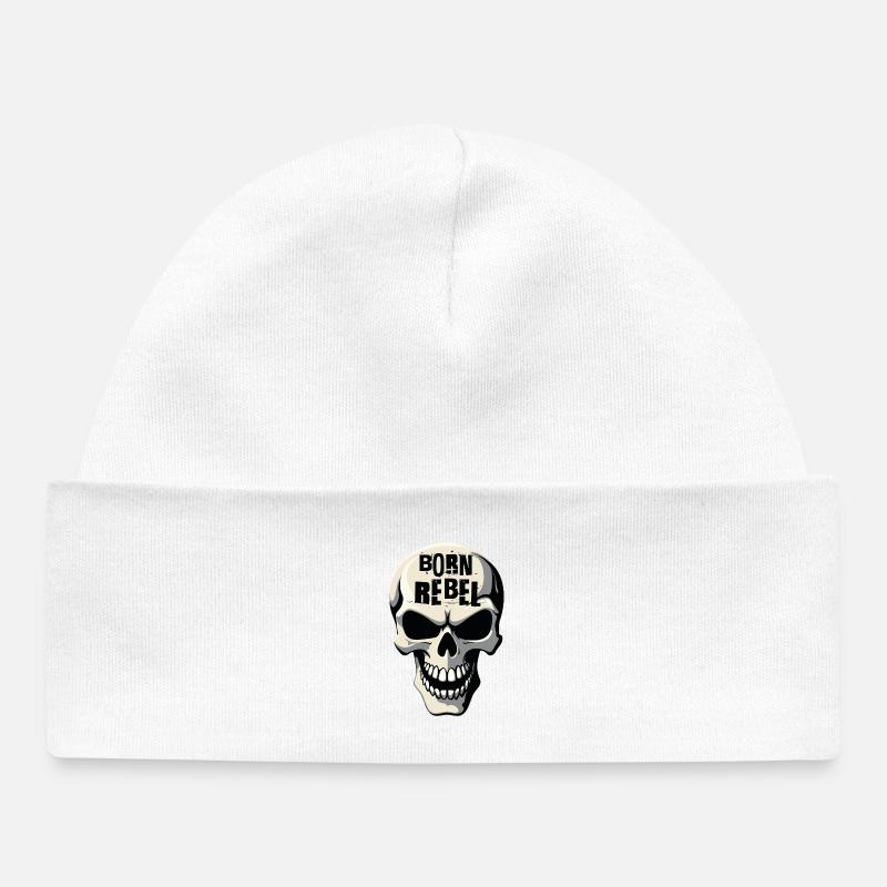 Tête de mort par Helfspawn - Bonnet bébé bio - blanc